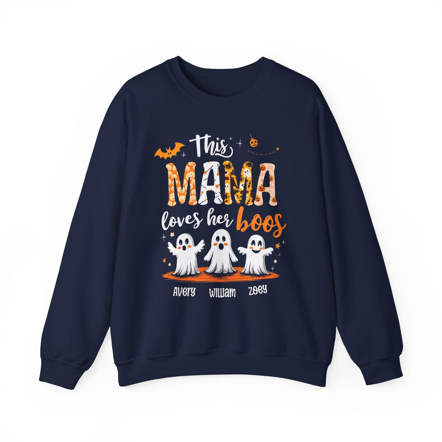 Personalized Halloween Sweatshirt with Three Ghosts