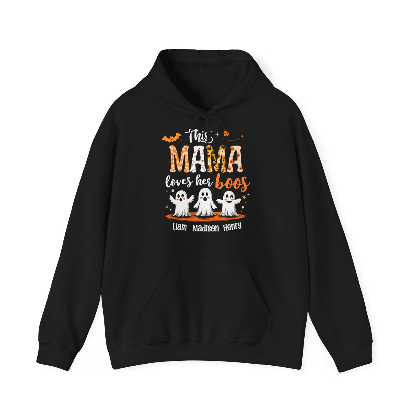 Personalized Halloween Hoodie with Three Ghosts