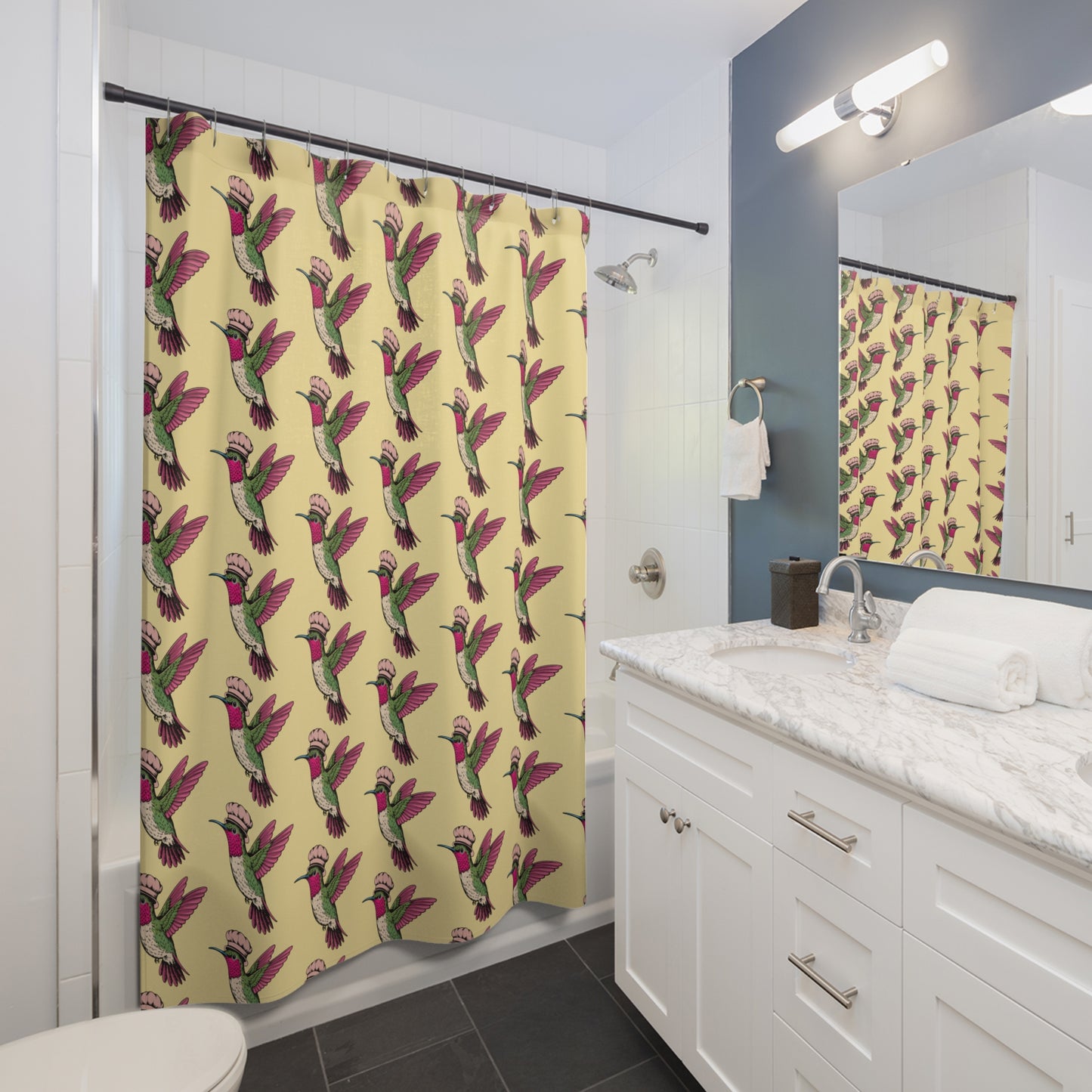 Colorful Hummingbird Shower Curtain