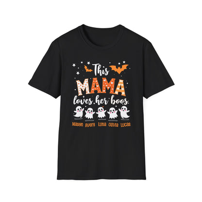 Personalized Halloween T-Shirt with Five Ghosts