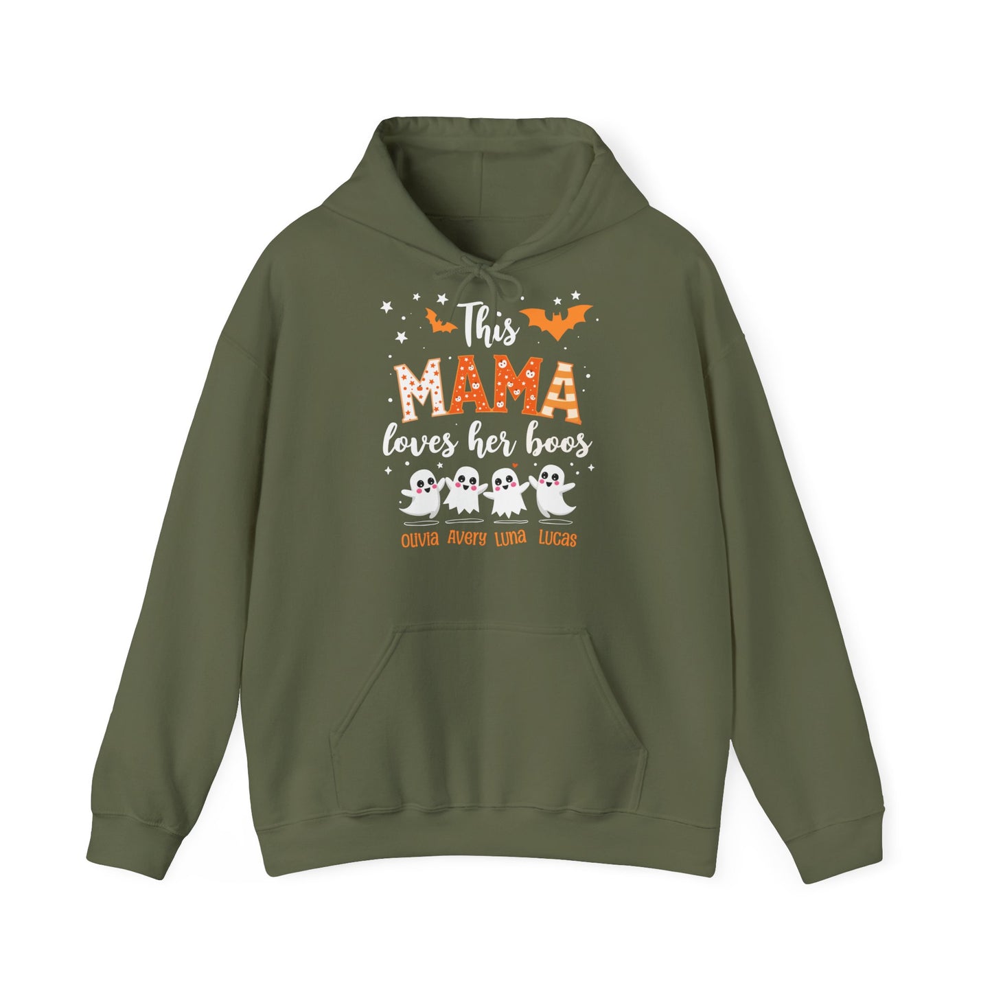 Personalized Halloween Hoodie with Four Ghosts