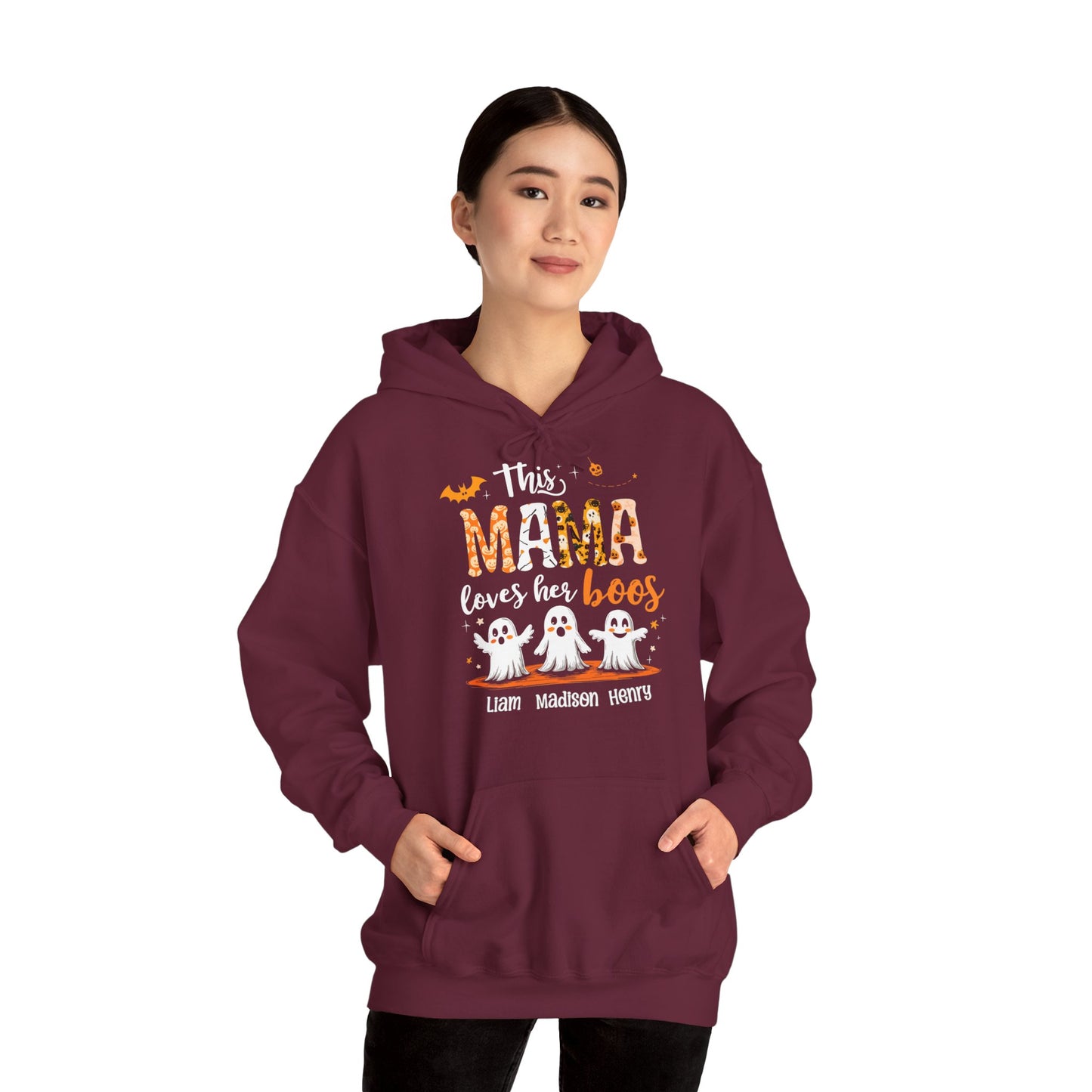 Personalized Halloween Hoodie with Three Ghosts