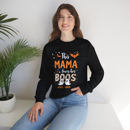 Personalized Halloween Sweatshirt with Two Ghosts