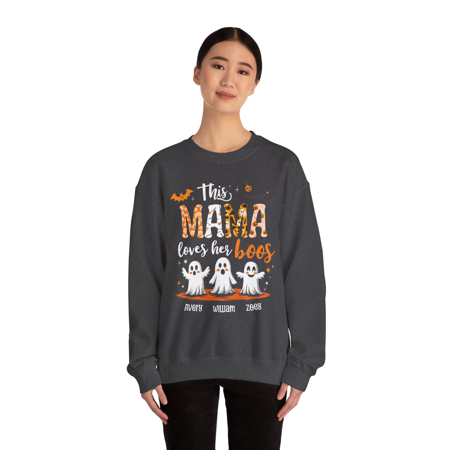 Personalized Halloween Sweatshirt with Three Ghosts