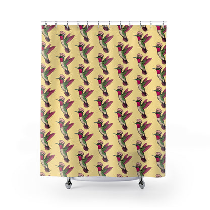 Colorful Hummingbird Shower Curtain