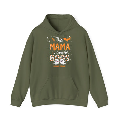 Personalized Halloween Hoodie with Two Ghosts