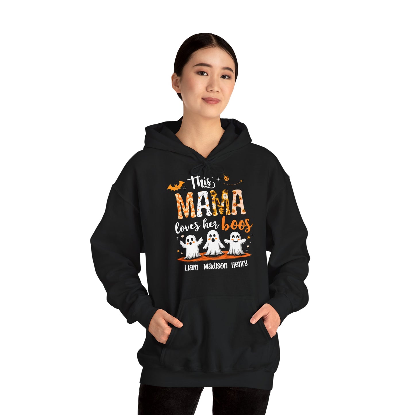 Personalized Halloween Hoodie with Three Ghosts