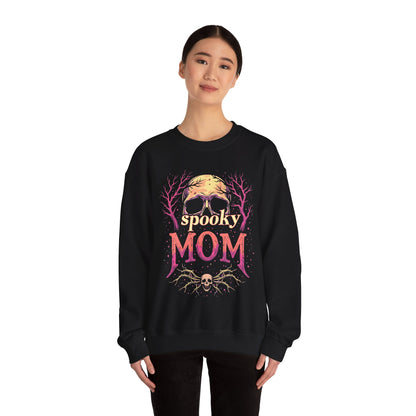 Spooky Mom Skull and Tree Design Sweatshirt