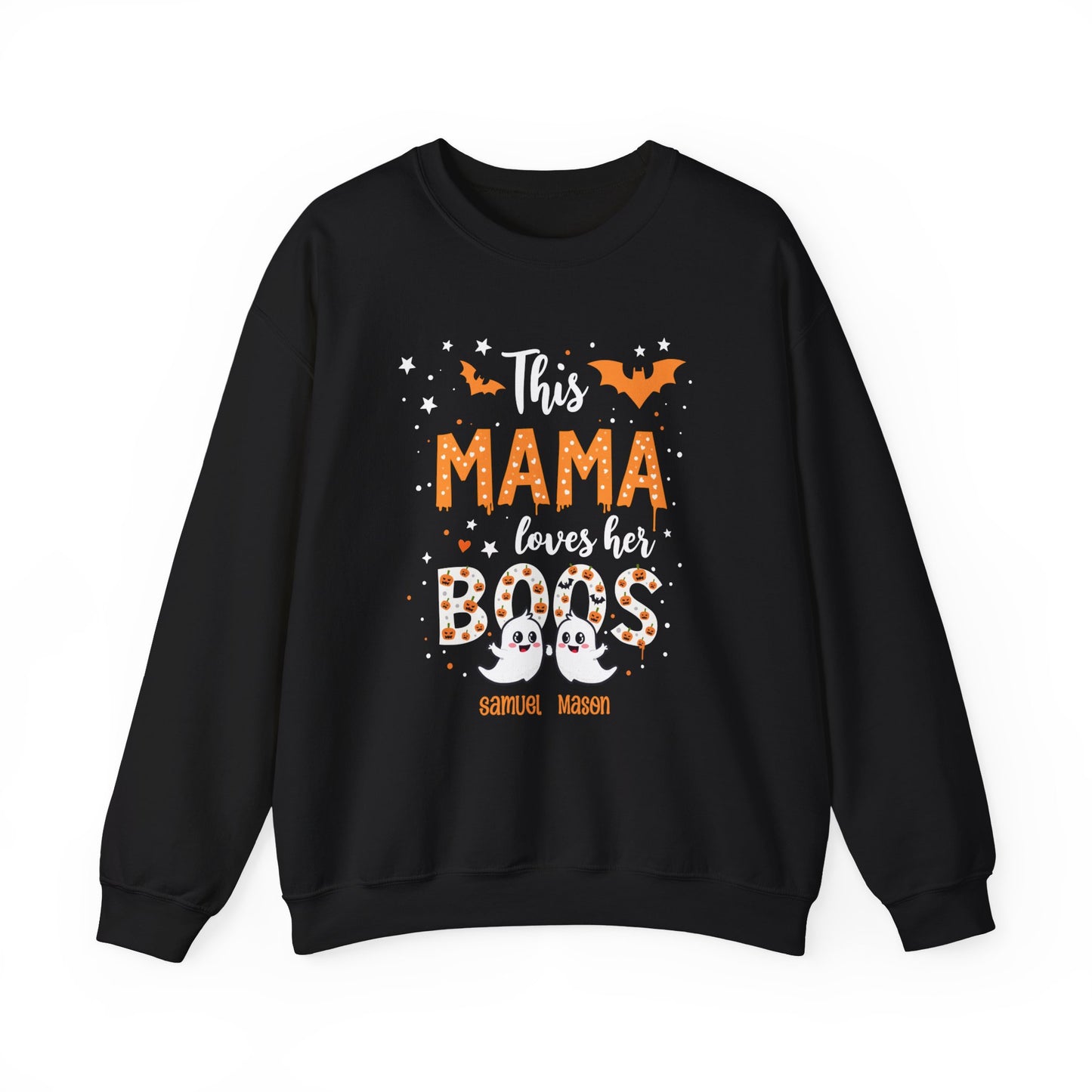 Personalized Halloween Sweatshirt with Two Ghosts