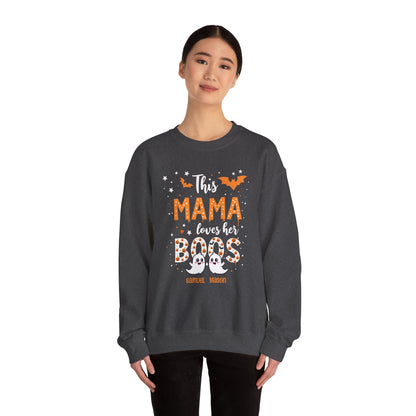 Personalized Halloween Sweatshirt with Two Ghosts