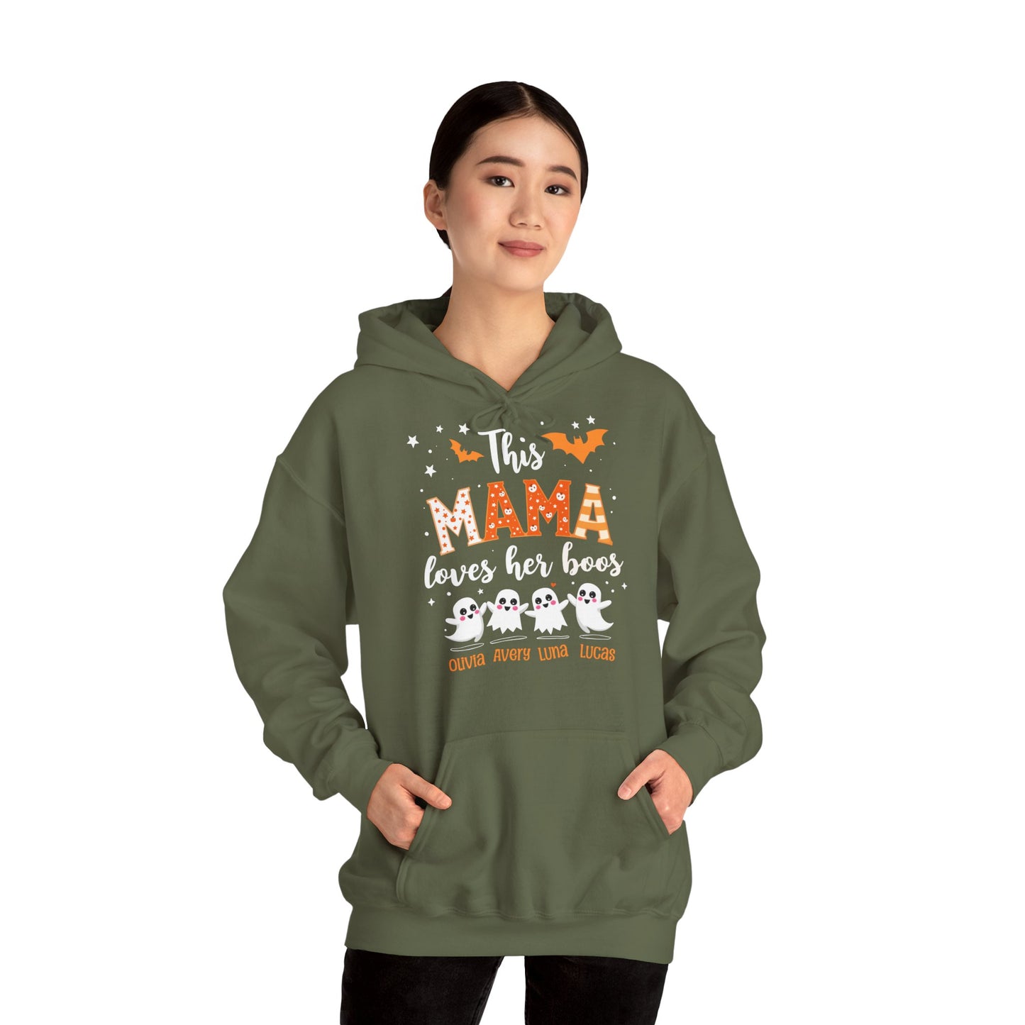 Personalized Halloween Hoodie with Four Ghosts