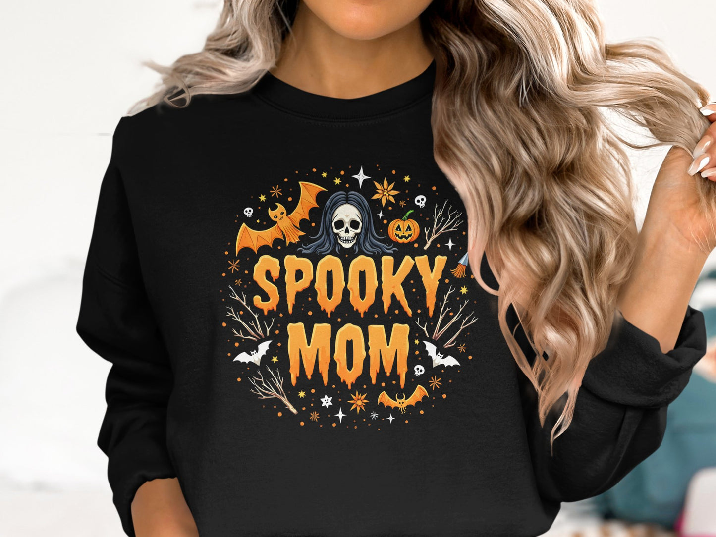 Spooky Mom Halloween Graphic Sweatshirt