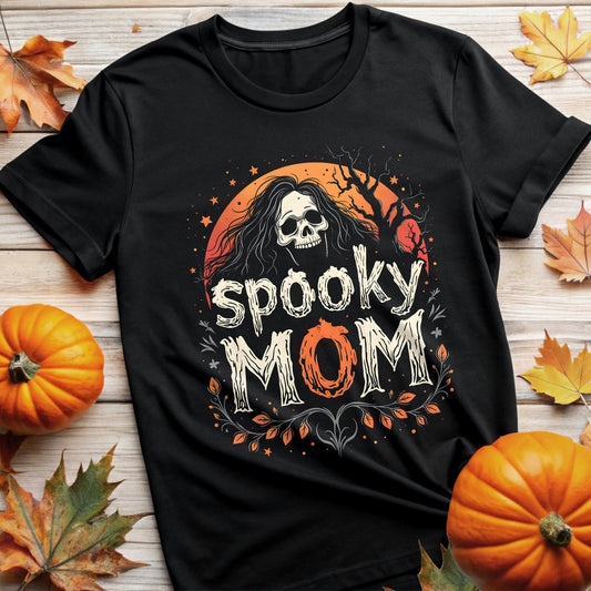 Unique Spooky Mom Graphic Design Halloween T-Shirts