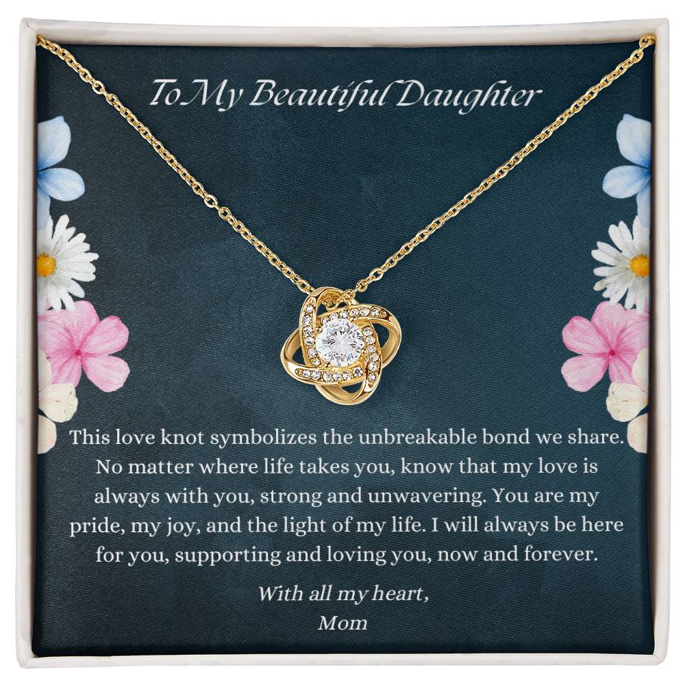 Unbreakable Bond Love Knot Necklace – Gift for Daughter