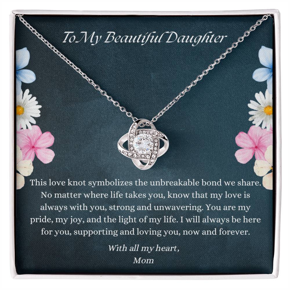 Unbreakable Bond Love Knot Necklace – Gift for Daughter