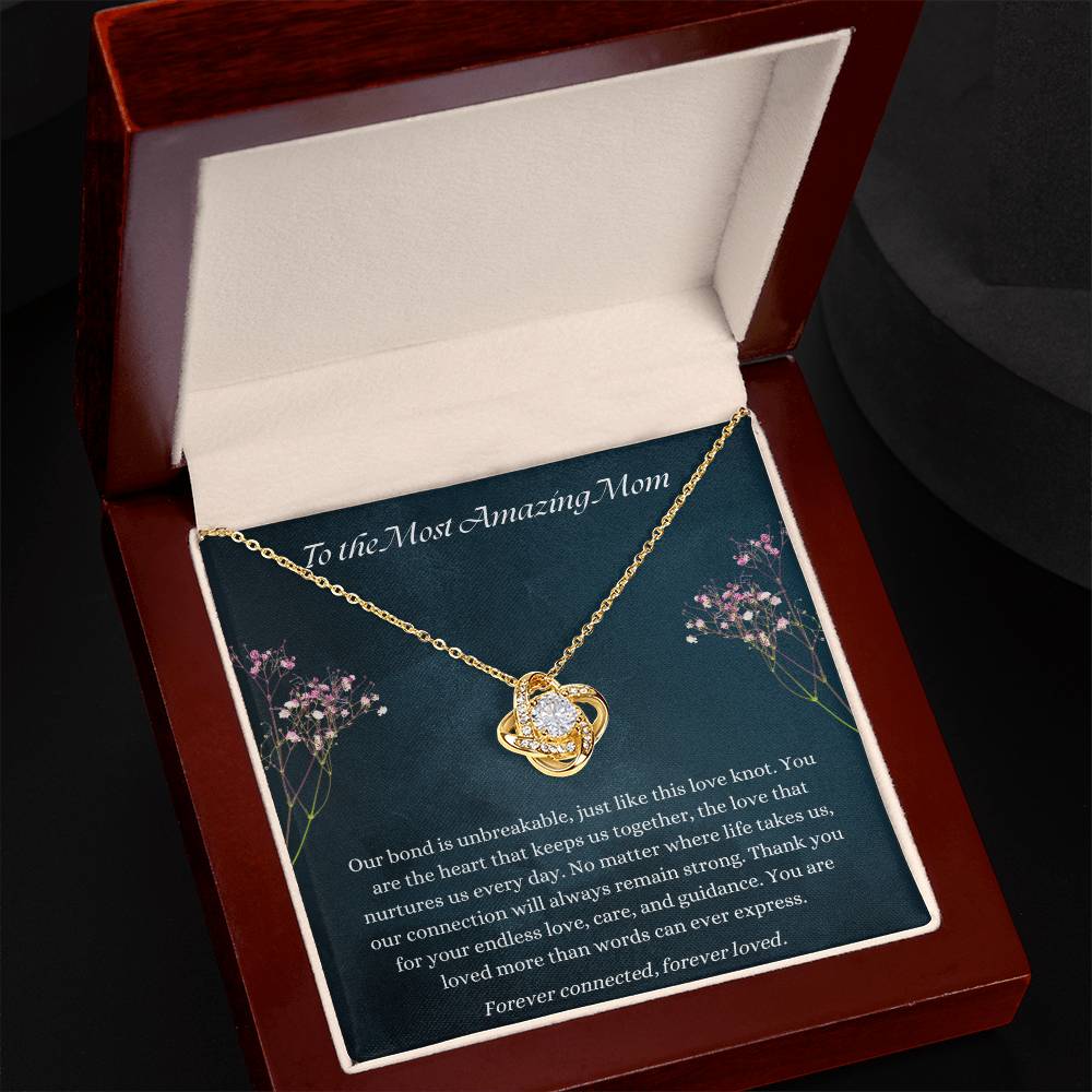 Unbreakable Bond Love Knot Necklace – Gift for Mom