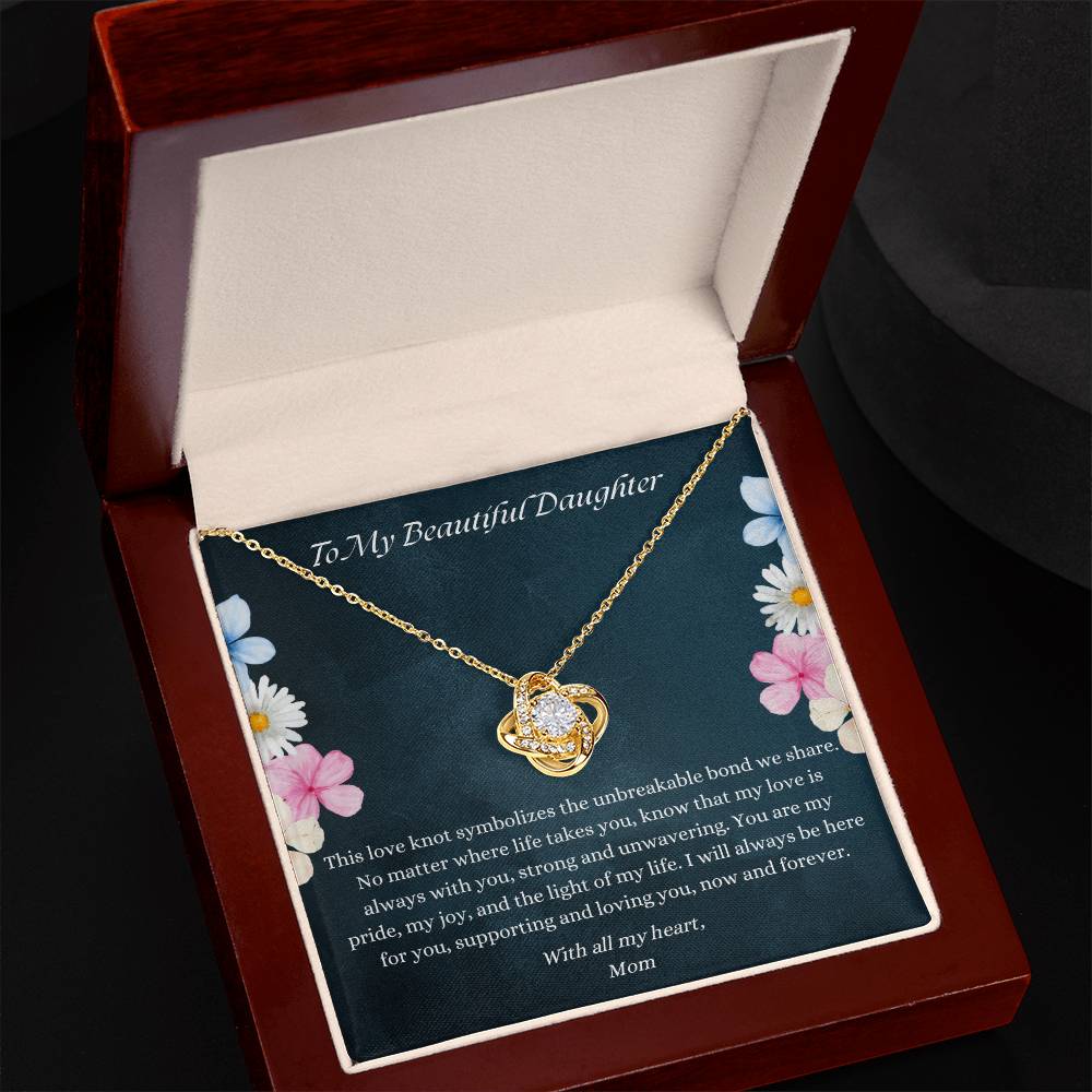 Unbreakable Bond Love Knot Necklace – Gift for Daughter