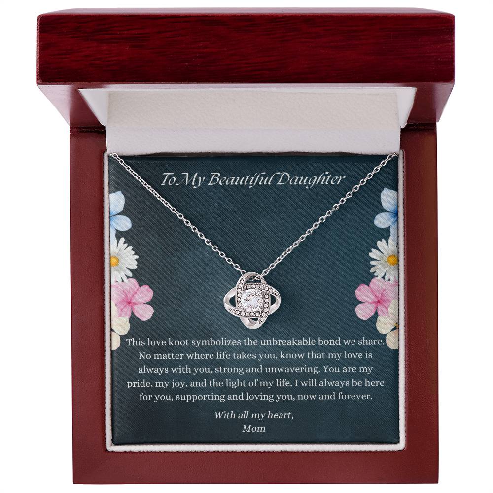 Unbreakable Bond Love Knot Necklace – Gift for Daughter